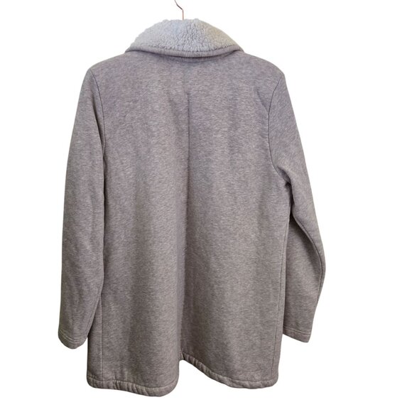 L.L. Bean 1912 Sherpa Lined Cardigan Jacket  Oatmeal Heather Size L - Picture 3 of 9